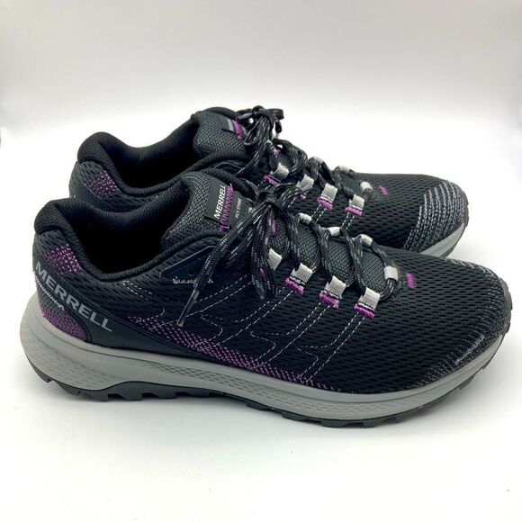 NWT Merrell Fly Strike Women’s Black/Purple Sneakers Size 9,5 - Picture 4 of 9